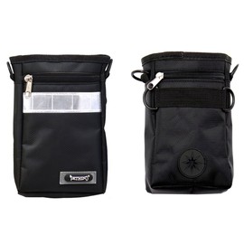 Millya Zippered Dog Walking Treat Bag with Adjustable Belt Black