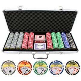 Versa Games 11.5g 500pc Royal Flush Poker Chips Set from