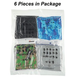 6 Pieces 6 Pieces Summer Face Mask for Men UV Protection Mask Sunscreen Breathable Neck Gaiters Scarf Fishing Cycling Running Windproof Bandana (Simple Colors)