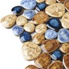 Blujellyfish Glazed Blue Mosaic Ceramic Pebble Porcelain Tile Swimming Pool