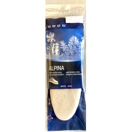 Alpina Men's 100% Real Lambswool with Latex Underside Warm Insoles 1 Pair, Men, 12