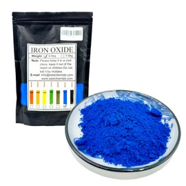 HongYi Blue Iron Oxide Pigment, Blue Iron Oxide Powder - Pigments for Artistic and Decorative Painting, Concrete, Clay, Cement, Masonry and Paint Products (500g/1.1pound)