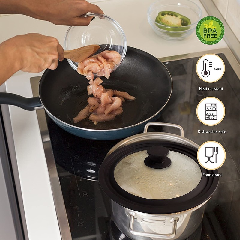 Ydeapi Universal Lids for Pots, Pans & Skillets - Fits