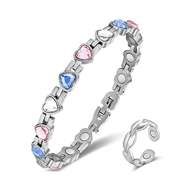 Vicmag Vicmag Lymphatic Drainage Magnetic Bracelet for Women Titanium Steel