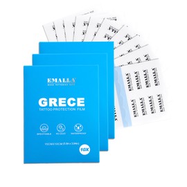 EMALLA Grece Pack of 30 Matte Second Skin Tattoo Film Healing 15 cm x 10 cm Tattoo Film Waterproof Film Plaster Protective Film Wound Bandage