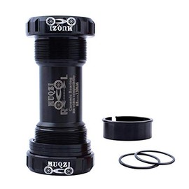 VOANZO Black Mountain Bike 68-73mm Bottom Bracket Housing Thread BC1.37 Type Crankset Ceramic Ball Bearing Integrated Bicycle Central Axle