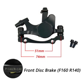 TEMLHMY 1 Pair Bike Mechanical Disc Brake Caliper,MTB Dual Piston Line Pulling Brakes Front & Rear Caliper for Mountain Bikes,Folding Bikes,Road Bikes