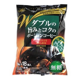 São Paulo Coffee Double Flavor and Rich Portion Coffee Unsweetened 1 Bag (0.6 oz (19 g) x 18 Pieces
