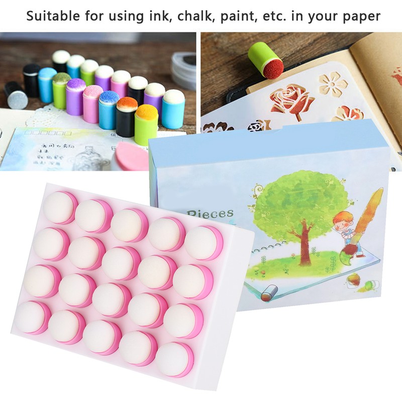 20pcs Finger Sponge Daubers DIY Finger Painting Drawing Stamping Sponge