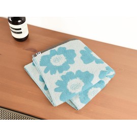 Kosugizen Onnela Pieni 1 Piece Mini Bath Towel Cookka Blue 50 x 100 cm Reversible Compact AMON-5601-1BL