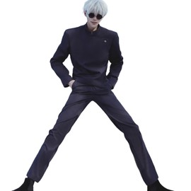 CR ROLECOS Gojo Satoru Cosplay Costume High School Uniform for Men Cosplay Outfit M