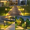 Mancra Solar Pathway Lights Outdoor, 10 Pack Metal & Glass