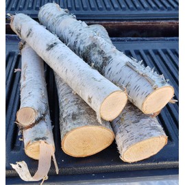 Woodchucks Wood 7 Real Birch Fireplace Logs @ 3-5" in Diameter (7)