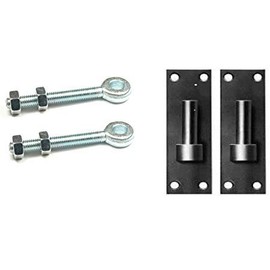 Wyre Direct Metal Gate Hinges Heavy Duty Gate Hinges Set, Adjustable Gate Hinges Kit for Wooden Gates, Heavy Duty Hinges with 12mm Pin Bracket & 12mm X 100mm Adjustable Eye Bolts, Gate Hardware