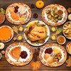 LIKAJON 50 Pcs Oval Thanksgiving Paper Plates, 12 x 10