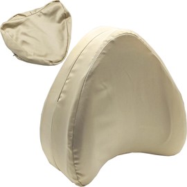 LeoTube Satin Knee Pillow Cover for Leg & Knee Foam Support Pillow, Upgraded Invisible Zippered Satin Leg Pillowcase Replacement-Cover ONlY (Champagne Gold)