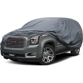 GUNHYI Premium Car Cover Custom Fit GMC Yukon XL (2000-2025), 16 Layers Heavy Duty Car Cover Waterproof All Weather with Zipper Door for Sun Rain Snow Dust Uv Protection