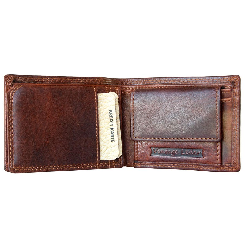 Bull Burry High-quality men's wallet brown made of genuine solid