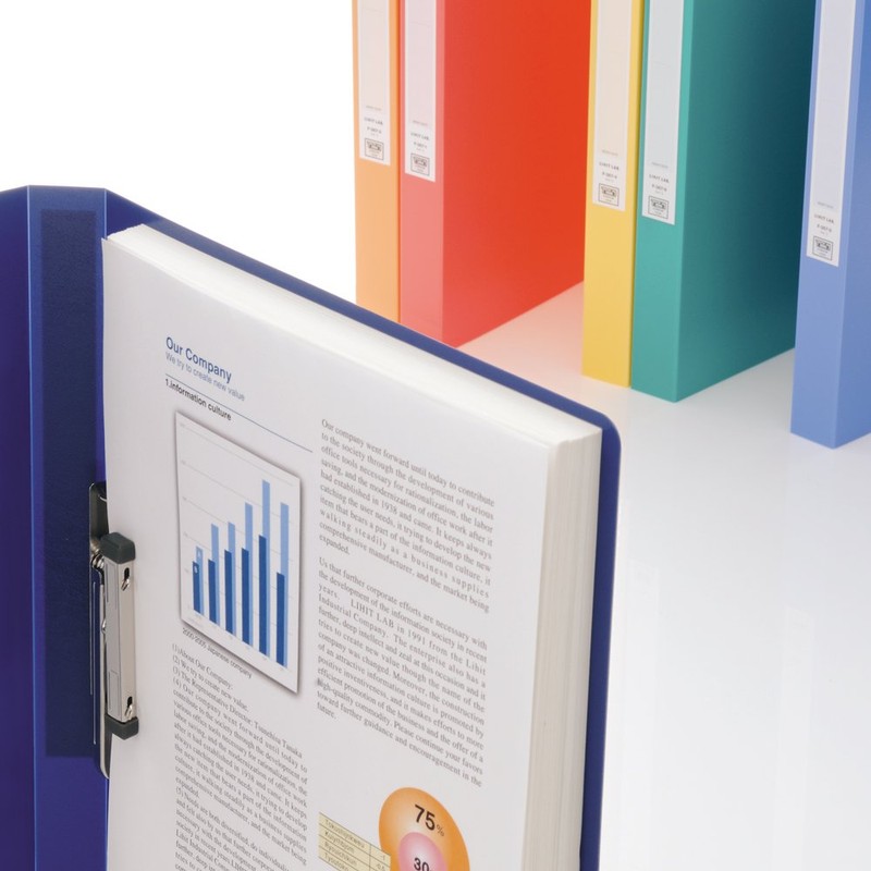 リヒトラブ バインダー パンチレスファイル A4 水 F367-7