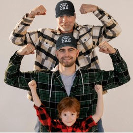 Worlds Best Dad hat for Men Baseball Cap Birthday for Dad Papa Husband from Daughter Son Black