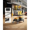 300 Lbs Load Capacity 3-tier Utility Plastic Cart 24.4 X