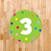 ExcelMark 11" Number Classroom Floor Decal (3, Lime)