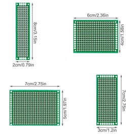 Double-sided PCB Circuit Board 0.1 inch (2.54 mm) Pitch Universal PCB Prototype Board Experiment Plate DIY Soldering Electronic Craft (2x8/3x7/4x6/5x7CM)