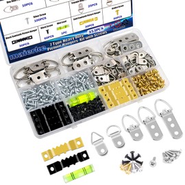 maierke 353PCS Picture Hanging Kit with Screws,Heavy Duty Picture Hangers Picture Frame Hooks Picture Framing Supplies Kit for Picture Hanging (7 Types)
