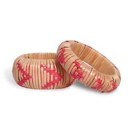 Pure Hands Veracious Blaze - Hand Woven Cane Rattan Bracelets in Arrow Head Design for Women