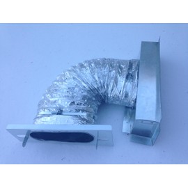 Toe Ductor Pre-Assembled Base Board Vent Under Cabinet Toe Kick Ducting Kit (Important! Please Check The Location of Venting Boot/Hole in Your Home, to Make Sure You Need This Baseboard Vent Kit)