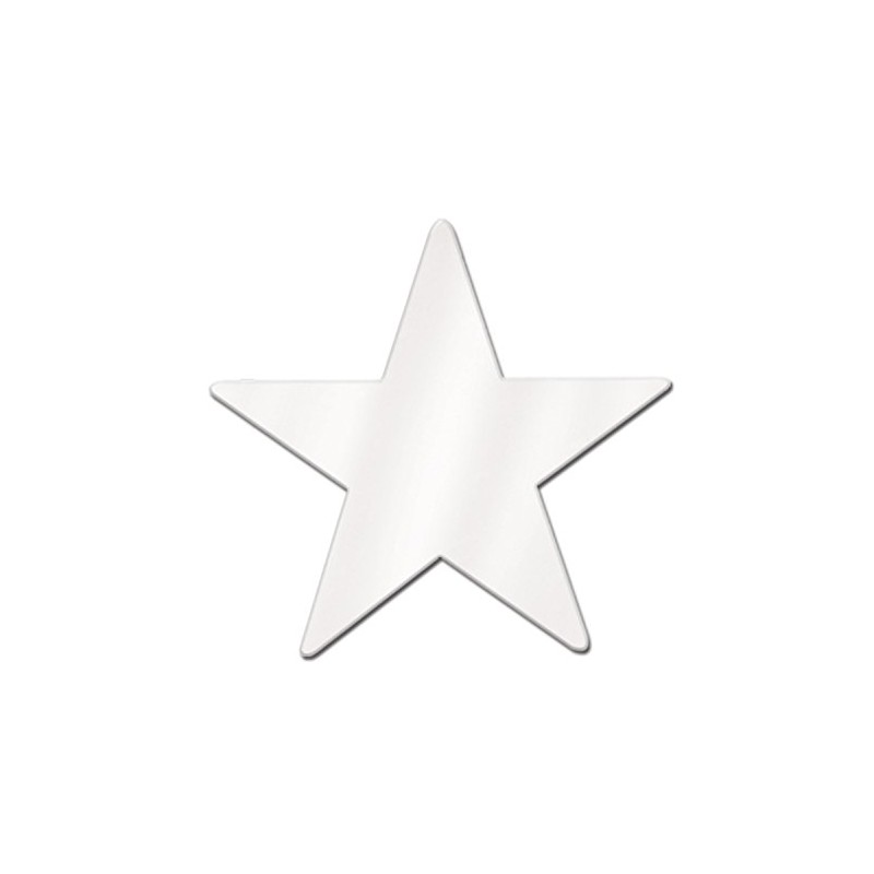 9" Foil White Star Cutout