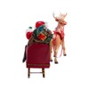 Kurt Adler Fabriché 10-Inch Santa in Sleigh with Deer Tablepiece