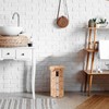 Fiwochic Wicker Toilet Paper Holder with Lid, Woven Paper Roll