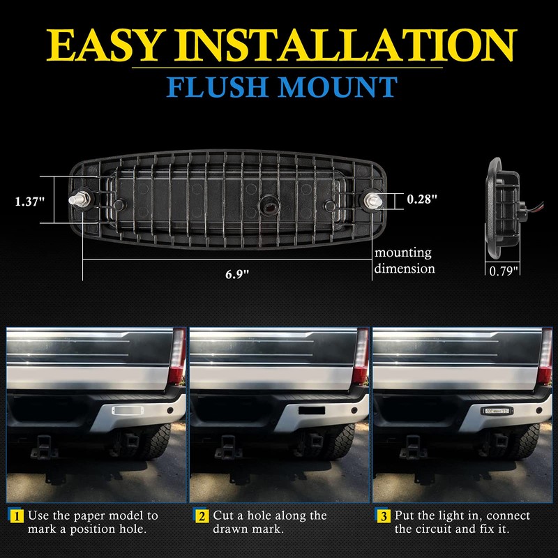 BUNKER INDUST 7" Flush Mount LED Light Pods, 2 Pcs