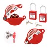 Gate Valve Lockout and Safety Padlock, 2Sets, Hose Bib Lock