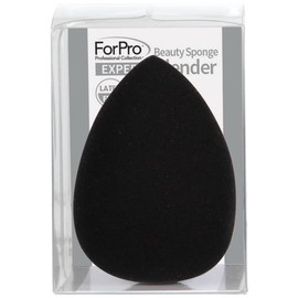 ForPro Expert - Batidora de esponja de belleza, esponja de maquillaje premium, sin látex, 100% vegana y libre de crueldad, color negro
