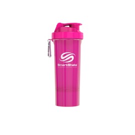 SmartShake Slim NEON PINK 16.9 fl oz (500 ml) Multifunctional Protein Shaker