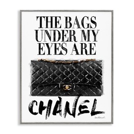 Stupell Industries Glam Eyes Black Bag, Design by Amanda Greenwood Gray Framed Wall Art, 24 x 30
