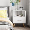 Aenuert Night Stand, White Kids Nightstand with Drawer, Nursery Side