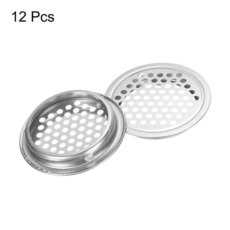 sourcing map 12Pcs Air Vents Circular Flat Soffit Vent 53mm/2.1"