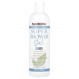 Nutribiotic Super Shower Gel, Fragrance Free, 12 Fluid Ounce by Nutribiotic