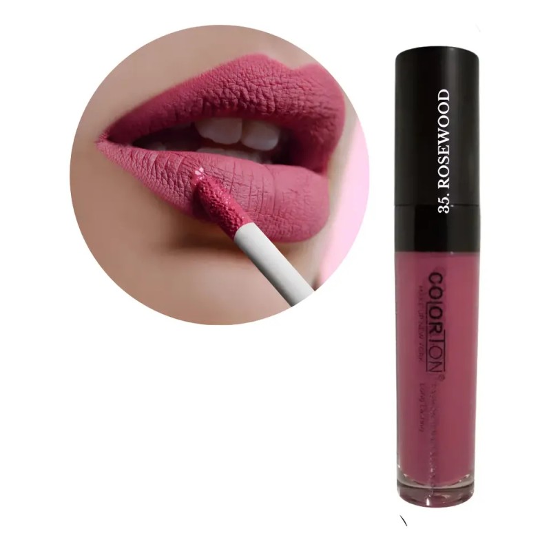 Labial Colorton Liquido Matte Tono Rosewood 35