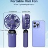 jiangler Portable Handheld Fan with Base and Lanyard USB Rechargeable
