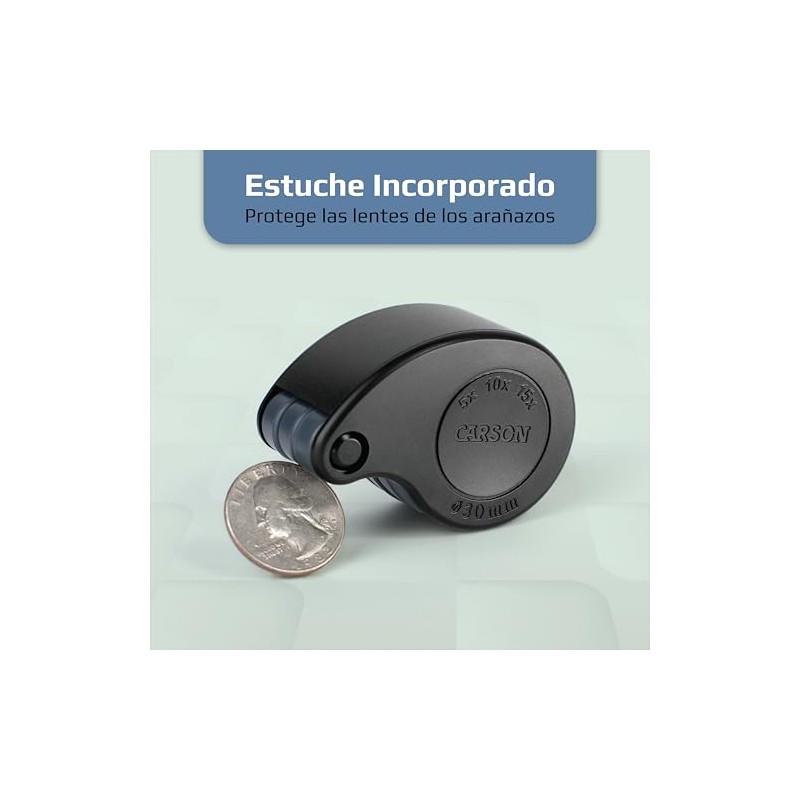 Carson TriView 3X/5.5X/8.5X lupas Plegables con Funda integrada (TV-15)