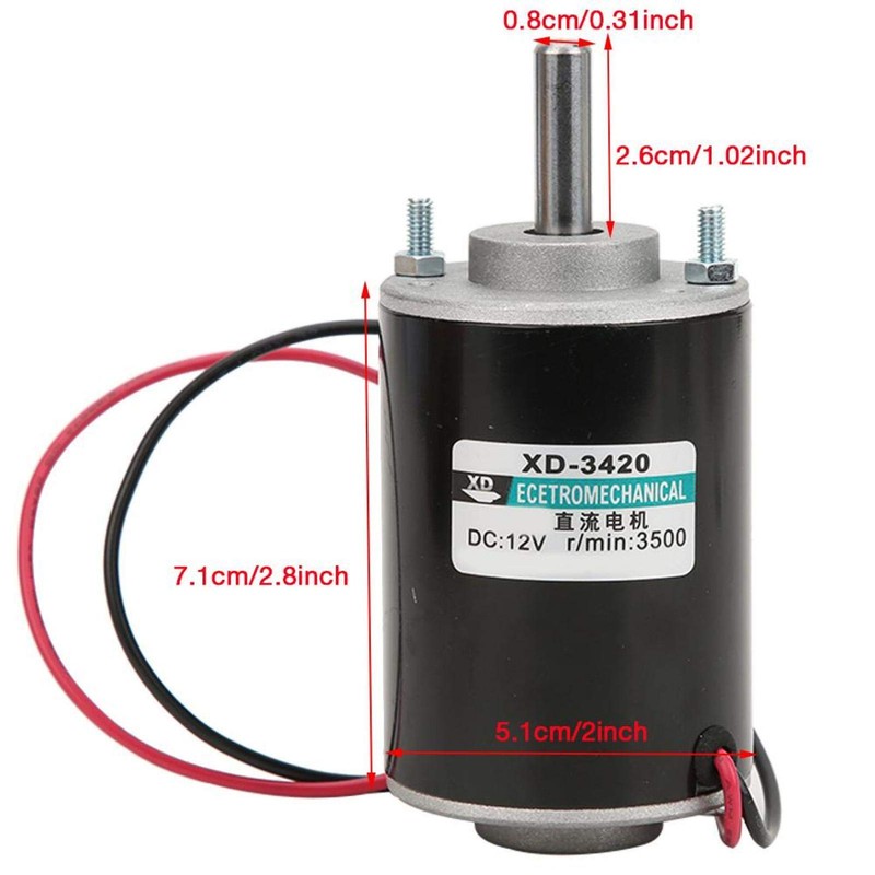 Motor, XD-3420 12/24V 30W Permanent Magnet DC Motor High Speed