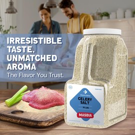 Dependable Food Celery Salt - 10 lb. Bulk Jug – Natural, Non-GMO, Kosher Celery Salt Seasoning in Resealable Jar – Perfect for Cooking, Seasoning & Flavoring