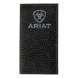 ARIAT Western Wallet Mens Rodeo Slim Embroidered Logo Black A3556201