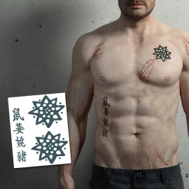 TattooIcon Oliver Queen Tattoos Set - Oliver Queen Temporary Tattoos / Arrow Cosplay Tattoo