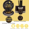 Black and Gold Party Supplies - Birthday Party Cutlery Black