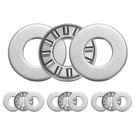 sourcing map NTA613+2TRA Needle Roller Thrust Bearings with Bearing Washers, 10mm Bore Diameter, 20mm OD, 4mm Total Thickness for Lawn Mower Truck Power Steering